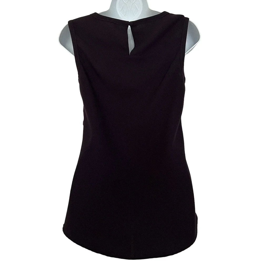 Laundry by Shelli Segal Purple Lace Overlay Sleeveless Keyhole Back Top - Size 2 - Picture 4 of 7